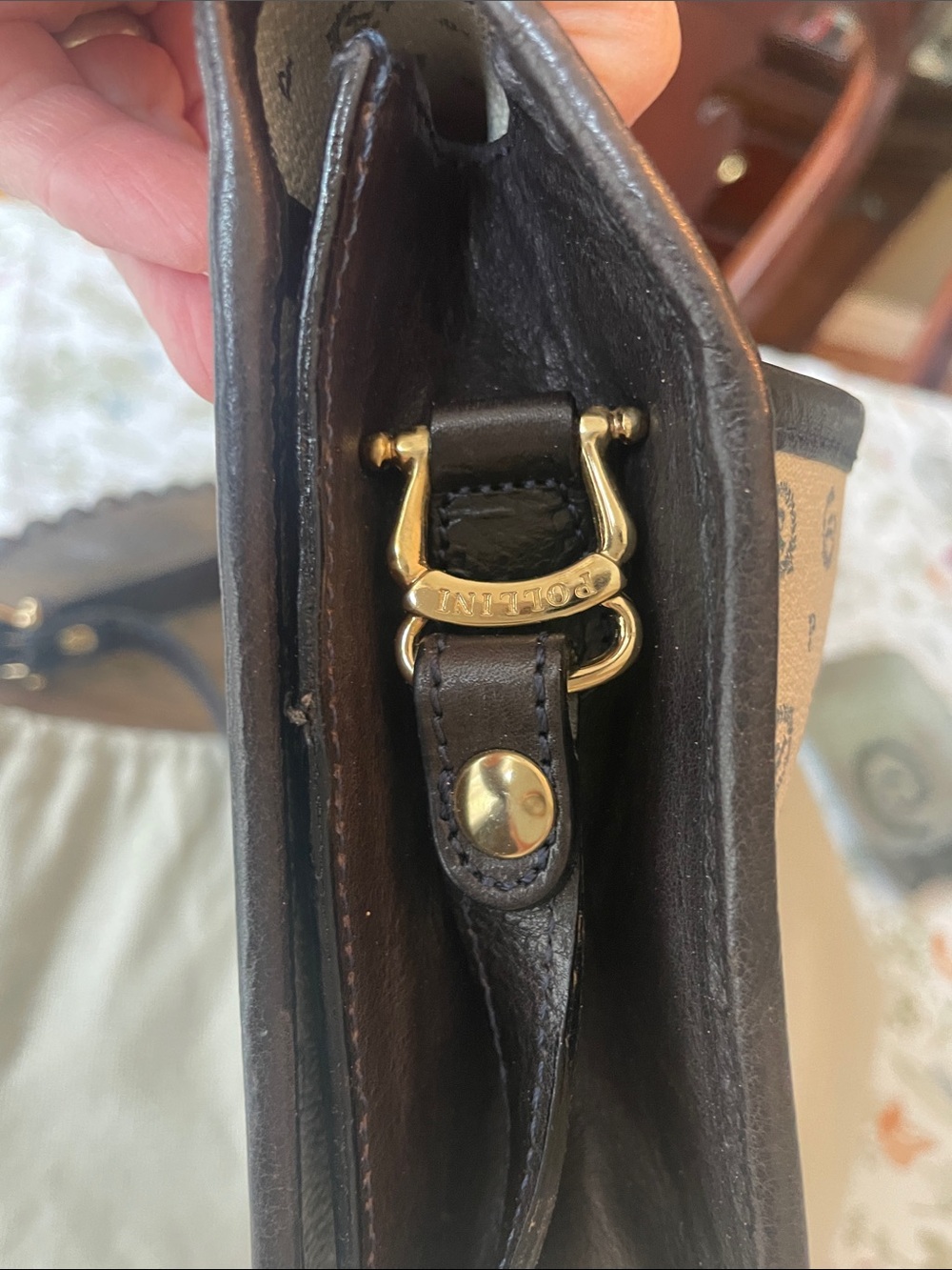 Pollini Monogram Print Shoulder/Crossbody Bag ๐ฎ๐น Made in Italy - Picture 9 of 16